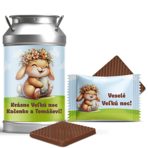 #710 Veľkonočné mini čokoládky v dózičke s vlastným textom