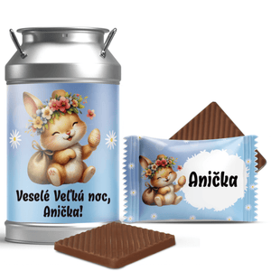 #701 Veľkonočné mini čokoládky v dózičke s vlastným textom