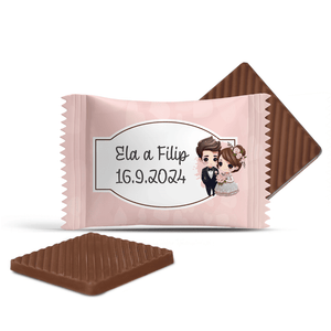 #3082 Čokoládky na svadbu s vlastným textom