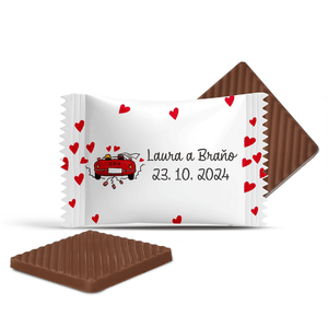 #3093 Čokoládky na svadbu s vlastným textom
