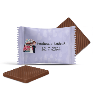 #3095 Čokoládky na svadbu s vlastným textom