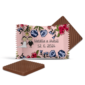 #3097 Čokoládky na svadbu s vlastným textom