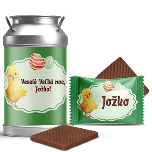 #704 Veľkonočné mini čokoládky v dózičke s vlastným textom