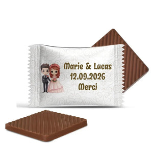 #B13F Mini chocolats de mariage personnalises