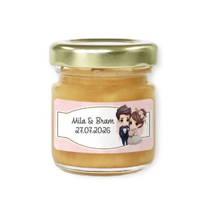 #B76F Pot de miel de mariage personnalise