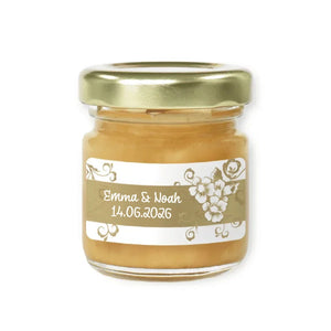 #B78F Pot de miel de mariage personnalise