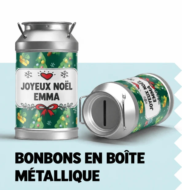 Chocolats de Noël en boîte métallique