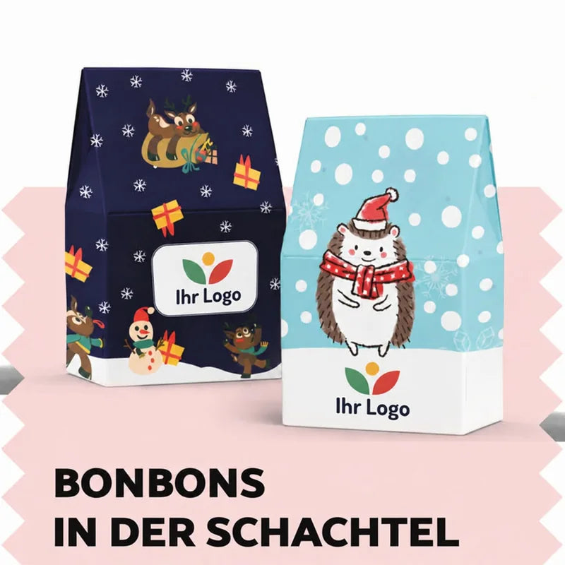 Weihnachtsschachteln mit Logo