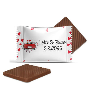 #B02E Mini chocolaatjes met eigen tekst voor bruiloften