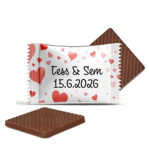 #B04E Mini chocolaatjes met eigen tekst voor bruiloften
