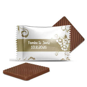#B06E Mini chocolaatjes met eigen tekst voor bruiloften