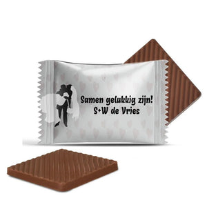 #B20E Mini chocolaatjes met eigen tekst voor bruiloften
