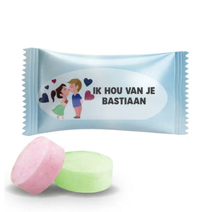 #B246E Fruitbonbons met eigen tekst