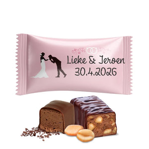 #B353E Chocoladebonbons met eigen tekst voor bruiloften