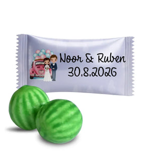 #N452L Kauwgom met eigen tekst voor bruiloften