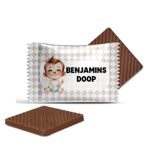 #B5045E Mini chocolaatjes met eigen tekst