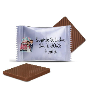 #S15E Mini čokoladice z lastnim besedilom za poroko