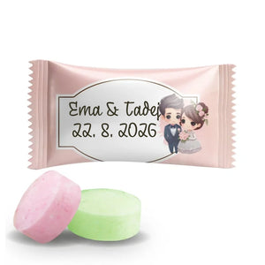 #S210E Sadni bonboni z lastnim besedilom za poroko