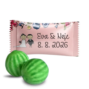 #S619E Žvečilni gumiji z lastnim besedilom za poroko