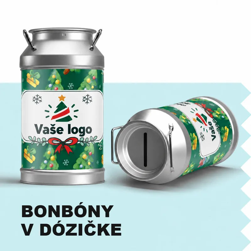 Vianočná dózička s vlastným logom a textom