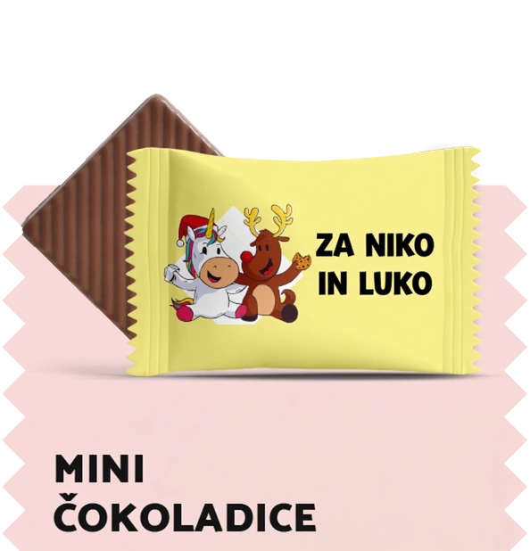 Mini čokoladice z lastnim besedilom